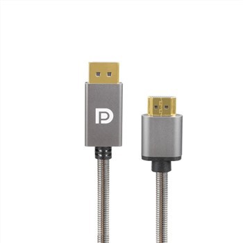 Nerūdijančio plieno DP 1.1V vyriškas ir HDMI moteriškas 1.4V adapteris